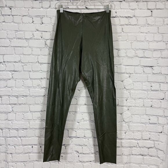Commando Perfect Control Faux Leather Legging in Pine Green XL - Picture 4 of 8